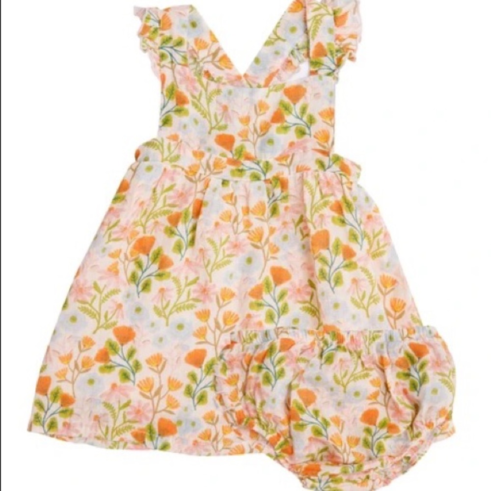 Angel Dear Spring Floral Dress and Bloomers Set